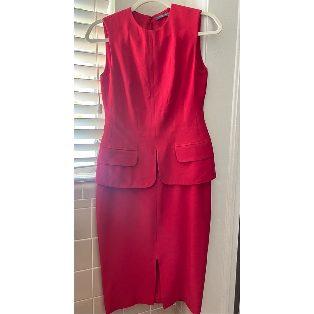 Alexander McQueen Red Midi Dress